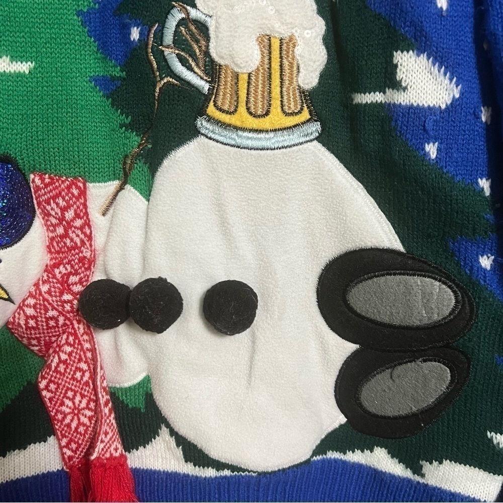 Snowman Beer Belly Ugly Christmas Sweater
Embellished Bling Medium Jolly Sweater - Picture 7 of 7